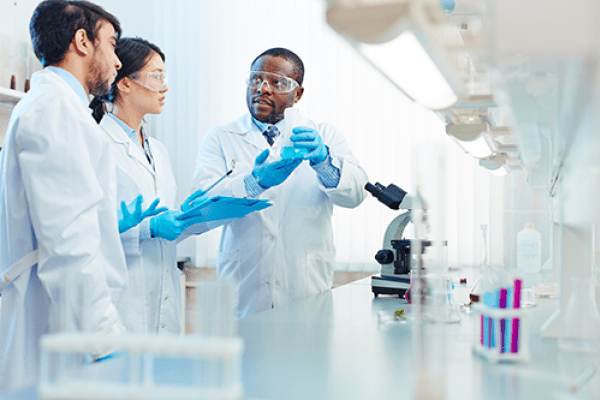 A group of scientists in a laboratory.